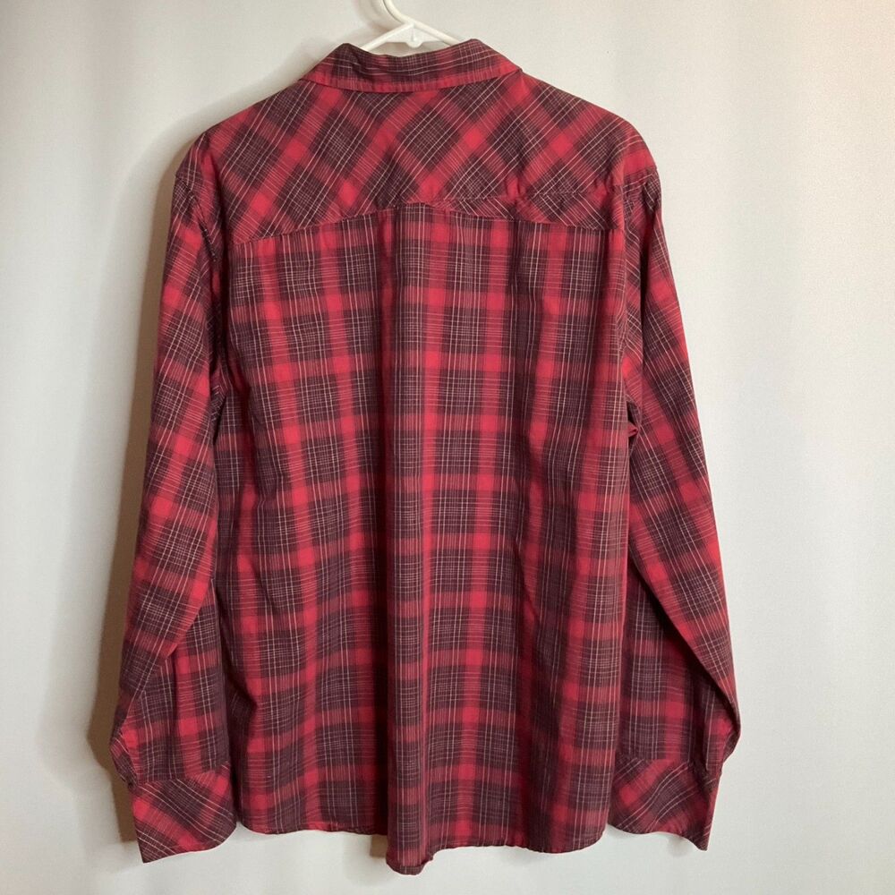 Horny Toad Organic Cotton Red Plaid Button Up L/S Size Large - Picture 2 of 11